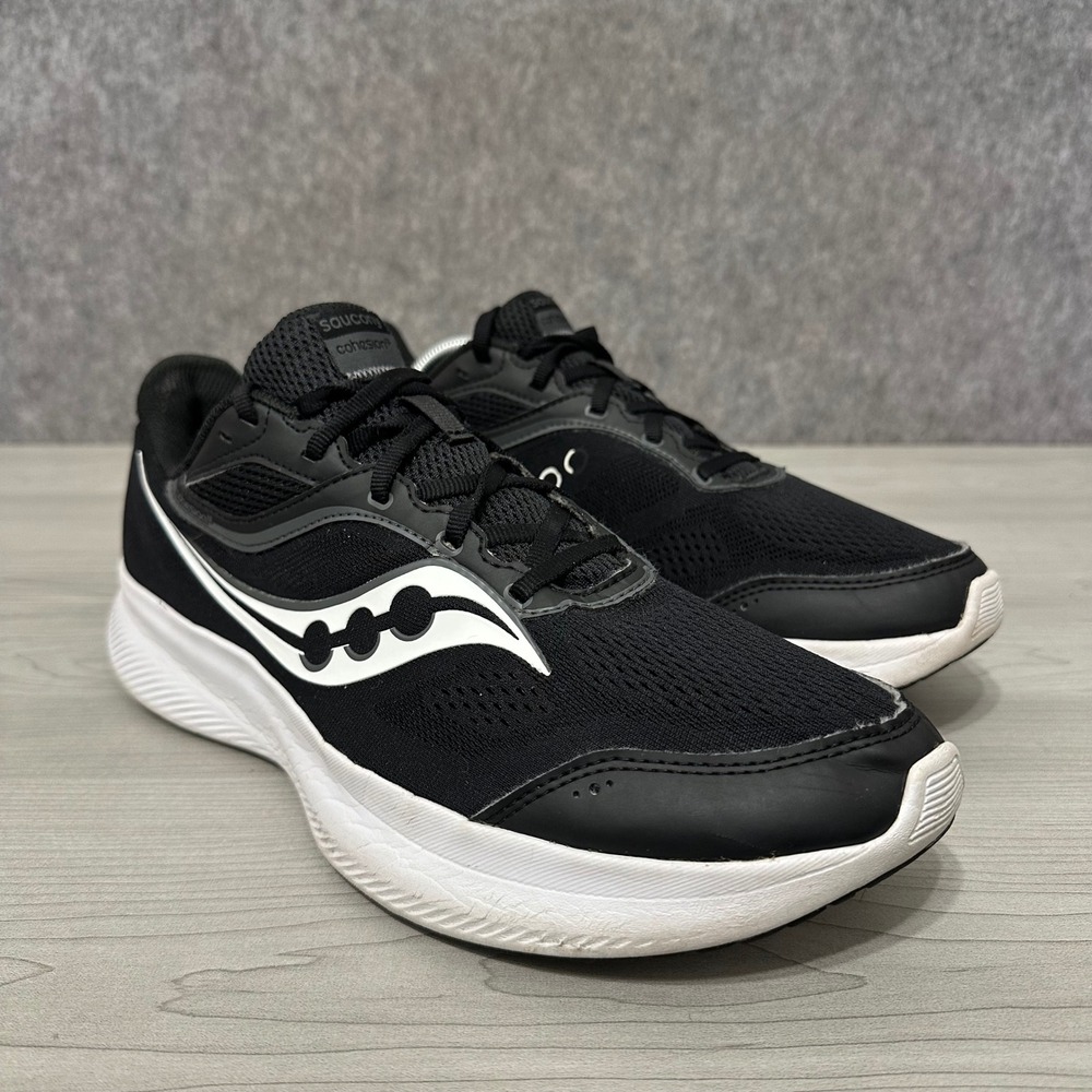 Saucony Cohesion 18 Running Shoes Mens 11.5 Black White S21034-210 VersaRun
